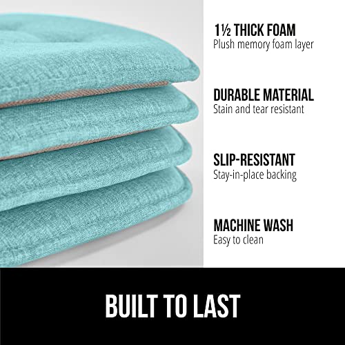 GORILLA GRIP Slip Resistant Chair Cushions, Memory Foam, Set of 2, Beige W525