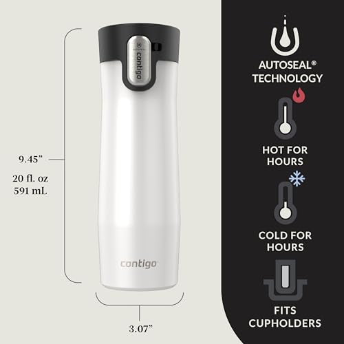 Contigo AUTOSEAL West Loop Vacuum-Insulated Stainless Steel Travel Mug 20 oz U753927