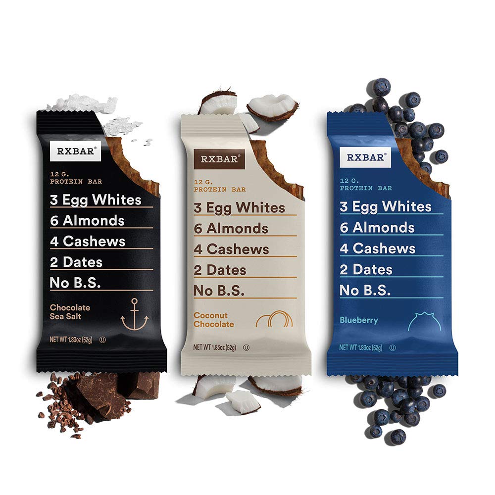 RXBAR Protein Bar Variety Pack, 3 Flavors, 1.83 Oz (Pack of 24) B1238