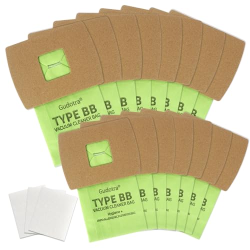 15 Pack Type BB Vacuum Bags Replacement for Oreck XL Buster B Canister Vacuum Bags PKBB12DW BB180 BB280 BB850 BB870 BB900 BB1000 MV160 AK1BB8A with 3 Motor Filter