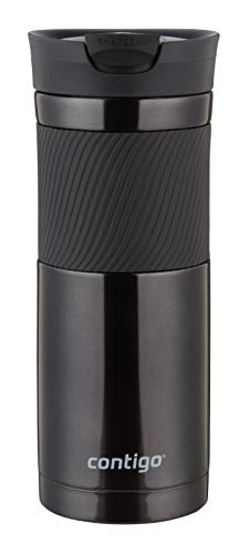 Contigo Byron Snapseal Travel Mug, Stainless Steel, 590ml, Black I34141