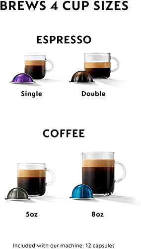 Nespresso Vertuo Plus Coffee and Espresso Maker by Breville, Ink Black H750