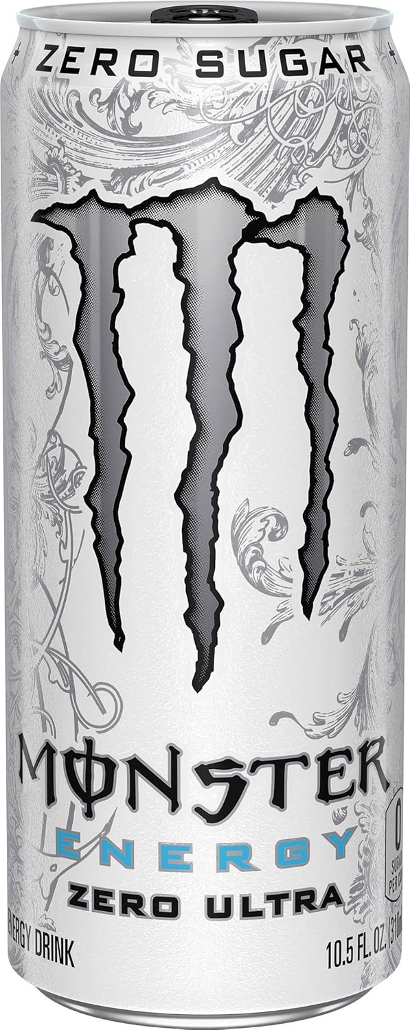 Monster Energy Zero Ultra Sugar Free Energy Drink, 10.5 oz, 12 Pack K4754