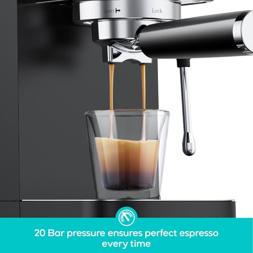 CASABREWS 3700 Essential Espresso Machine 20 Bar, Stainless Steel, Silver D8468