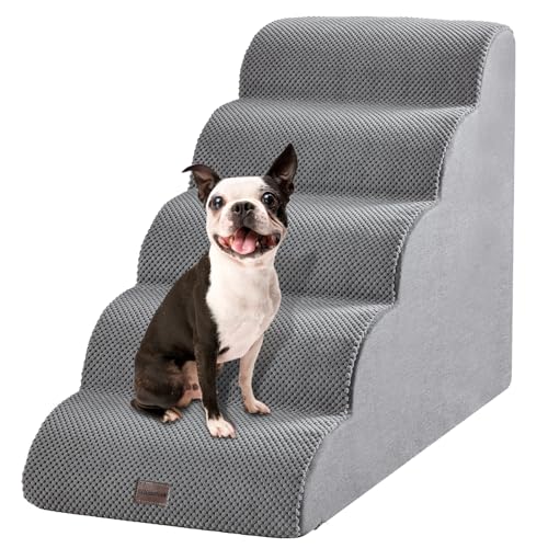 Dog Stairs for Small Dogs - 3 Steps Pet Stairs Dog Steps for Bed Couch, Dog Ramp for Bed Pet Steps Dog Stairs for Bed Small Dogs, Non-Slip Dog Steps Pet Stairs for Small Dogs to Get on Bed