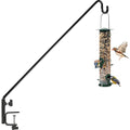 Gray Bunny Deck Hook, 37 Inch Bird Feeder Pole, Non-Slip Clamp Deck Bird Feeder Hanger for railing for Bird Feeders, Planters, Suet Baskets, Lanterns, Wind Chimes and More