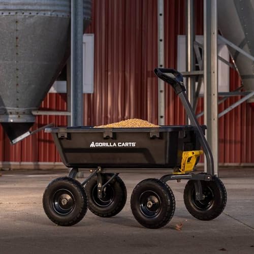 Gorilla Carts Heavy-Duty Dump Cart, 600 lb Capacity, Steel Frame Y885543