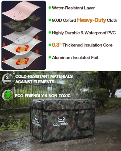 Heated Cat House for Outdoor Cats, Waterproof Insulated Shelter Q66324
