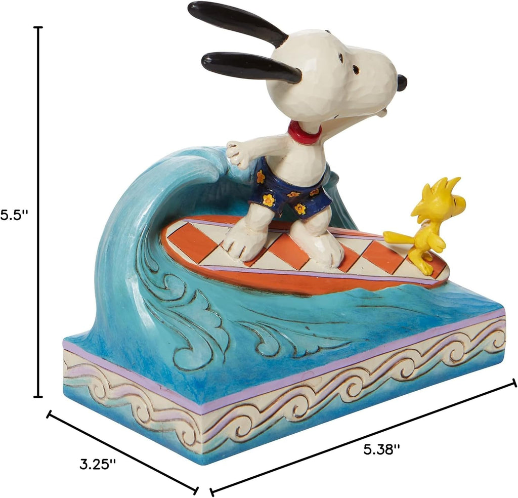 Jim Shore Peanuts Snoopy and Woodstock Surfing Figurine 5.5 Inch E123