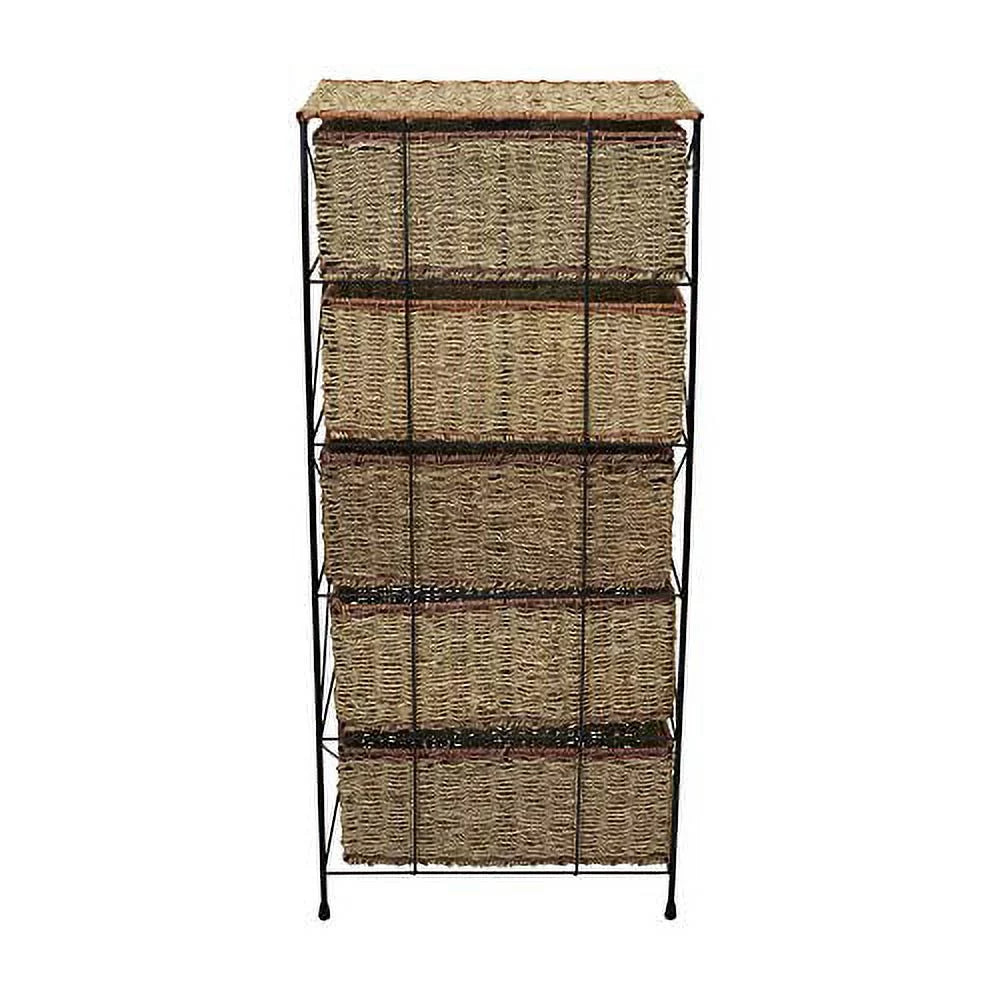 5-Drawer Rattan Storage Unit H290