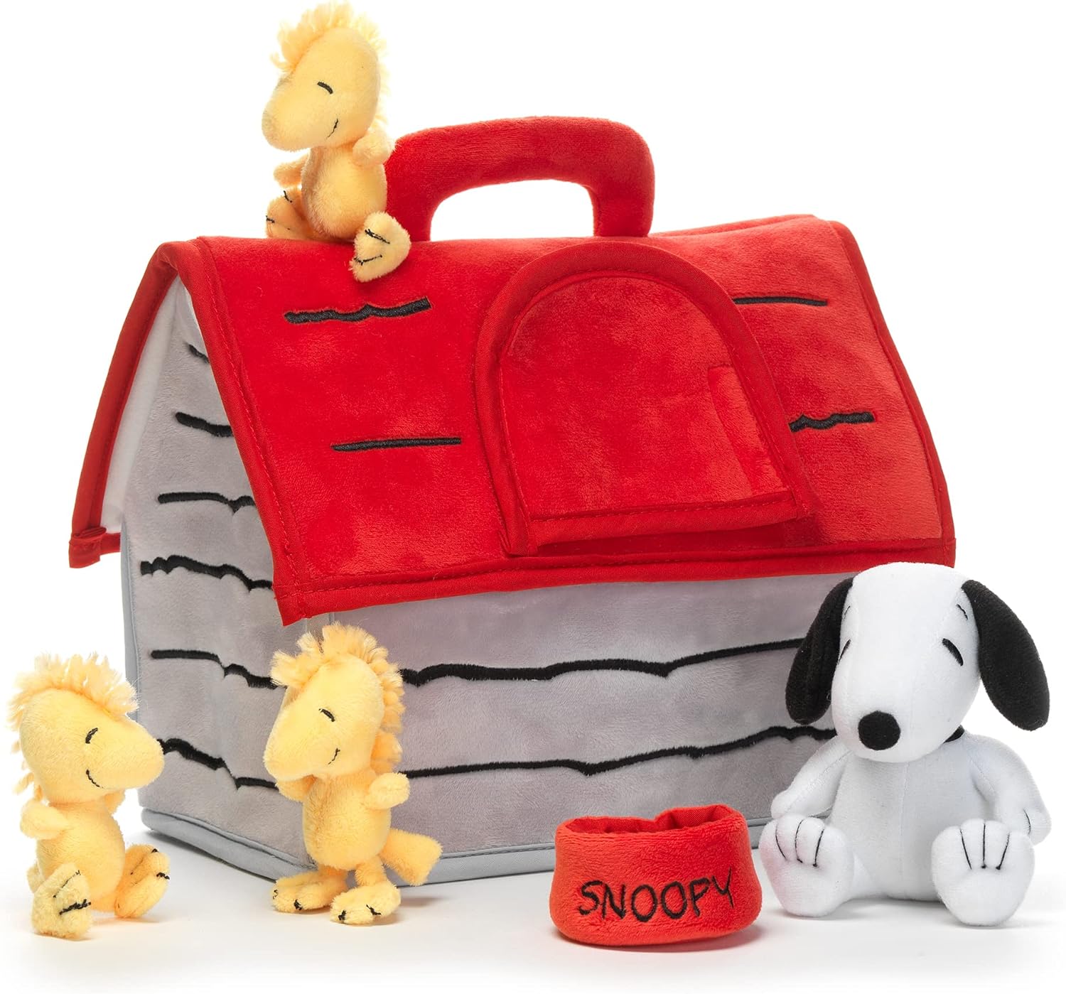Lambs & Ivy Classic Snoopy Interactive Plush Doghouse with 5 Stuffed Animal Toys D334