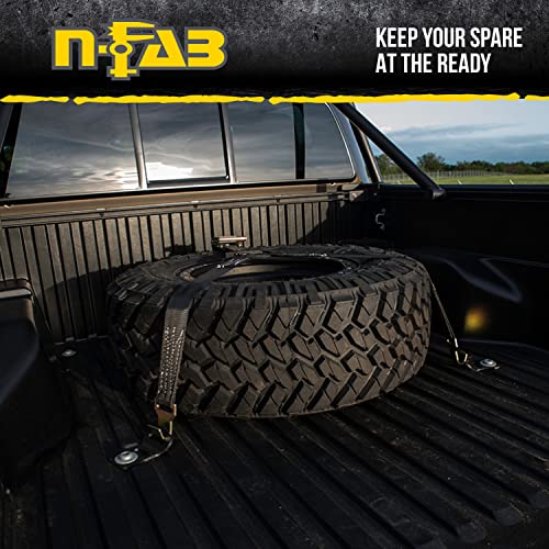 N-Fab Rapid Strap Truck Bed Tire Carrier Gloss Black BM1TSBK V99654