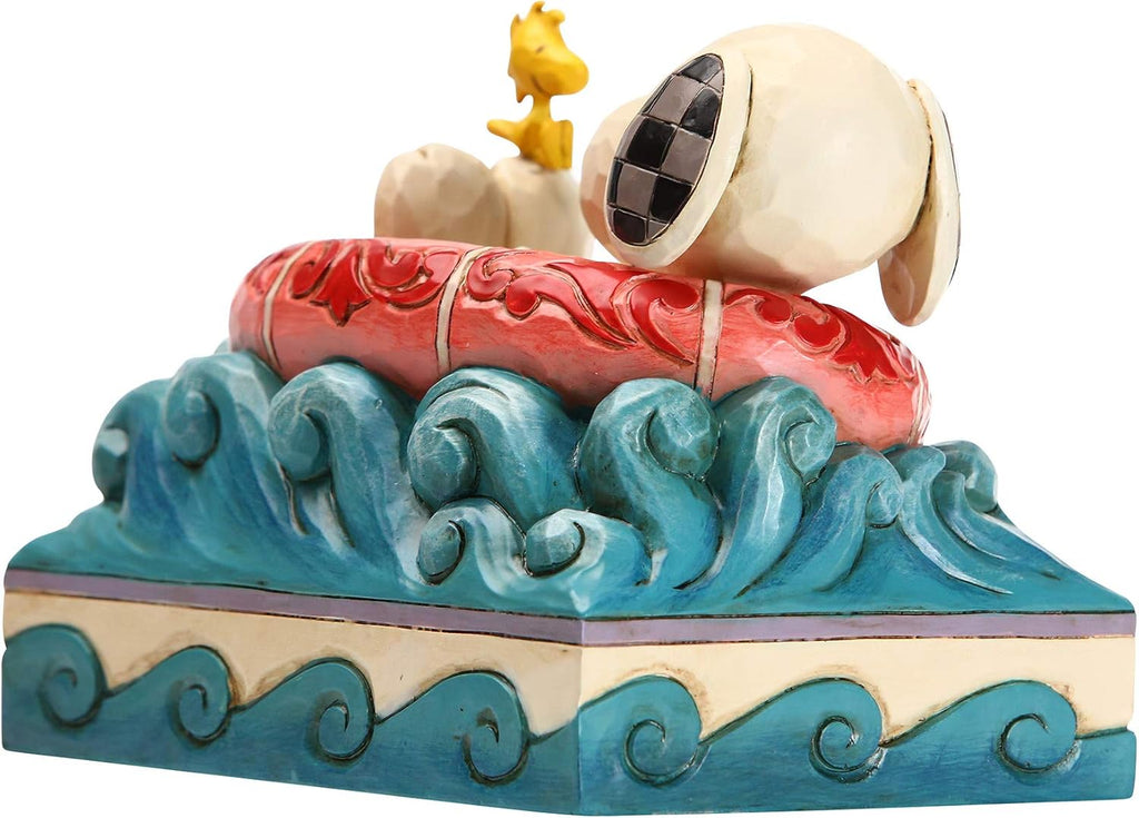 Enesco Peanuts Jim Shore Snoopy and Woodstock Floatie Figurine, 4 Inch V586976