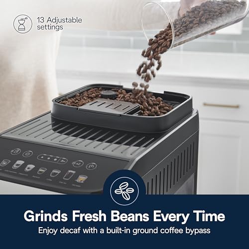 De'Longhi Magnifica Evo Automatic Espresso & Coffee Machine with Milk Frother, Silver Z699