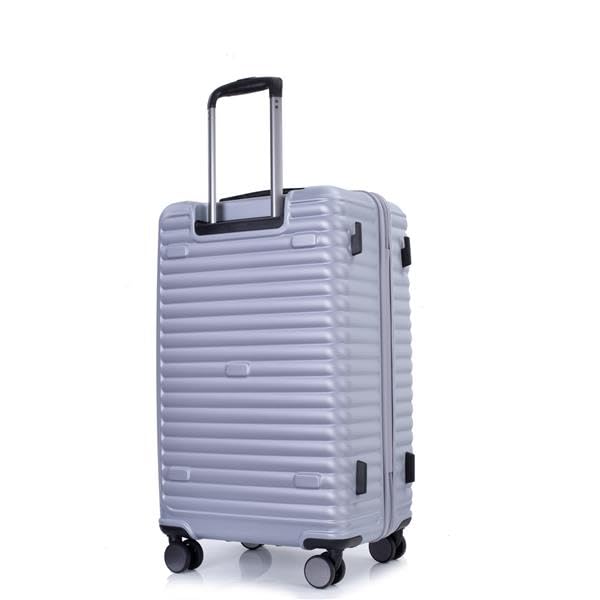 3 Piece Luggage Set PC+ABS Lightweight Suitcase with TSA Lock Dark Purple N259105