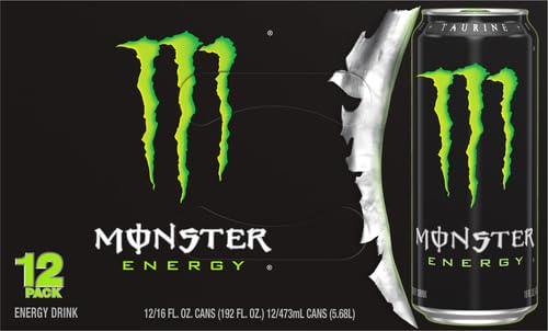 Monster Energy Drink Green Original 16 Fl Oz (Pack of 24) T366810