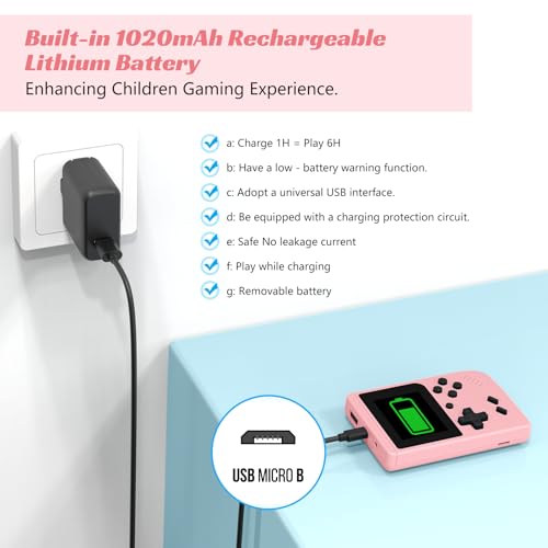 Retro Handheld Games Console with 400 Built-in Games, 3.0 Inch IPS Screen, Gray N346564
