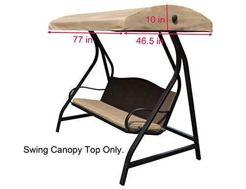 ALISUN Replacement Canopy Top for GT Porch Swing GCS00229C Z63976