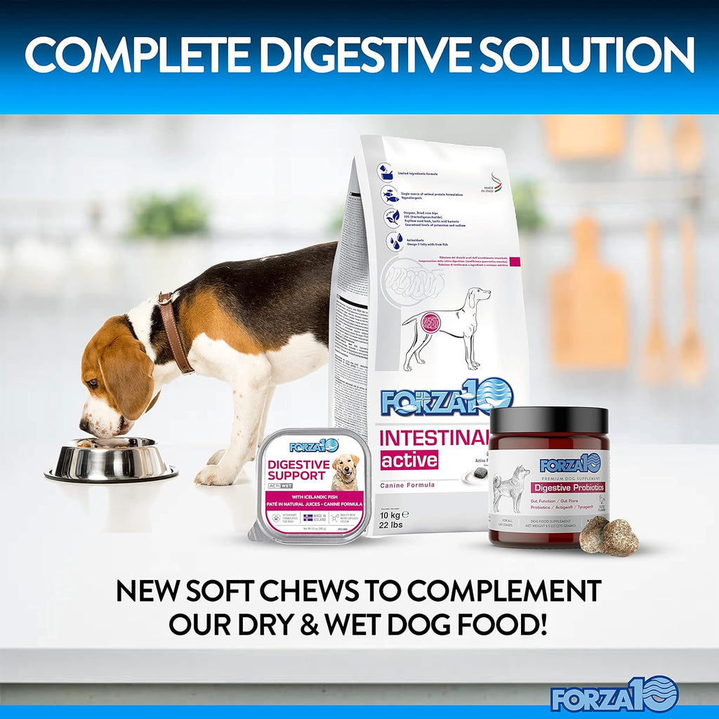 Forza10 Dog Probiotics and Digestive Enzymes Chews, Duck Flavor, 90 Ct. I761261