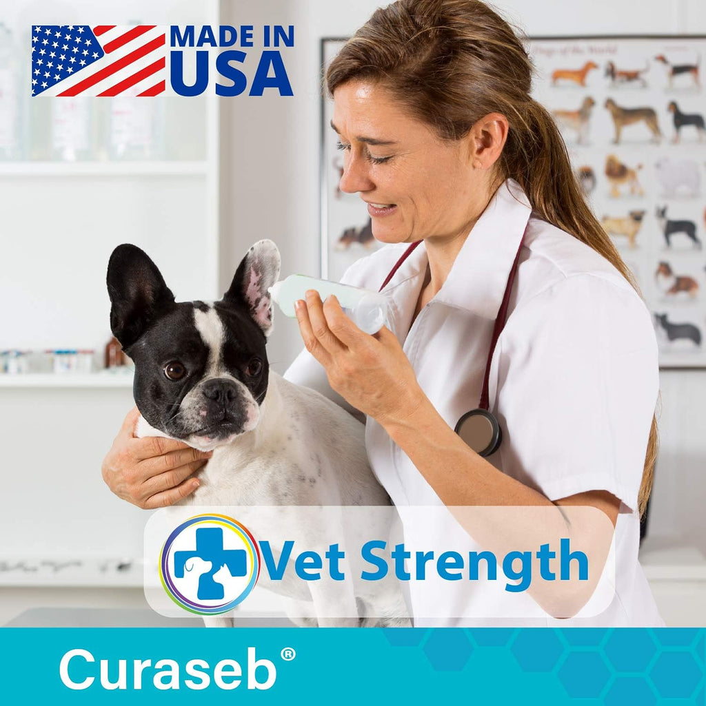 Curaseb Dog Ear Infection Treatment Solution for Itchy Inflamed Ears, 8oz U3909