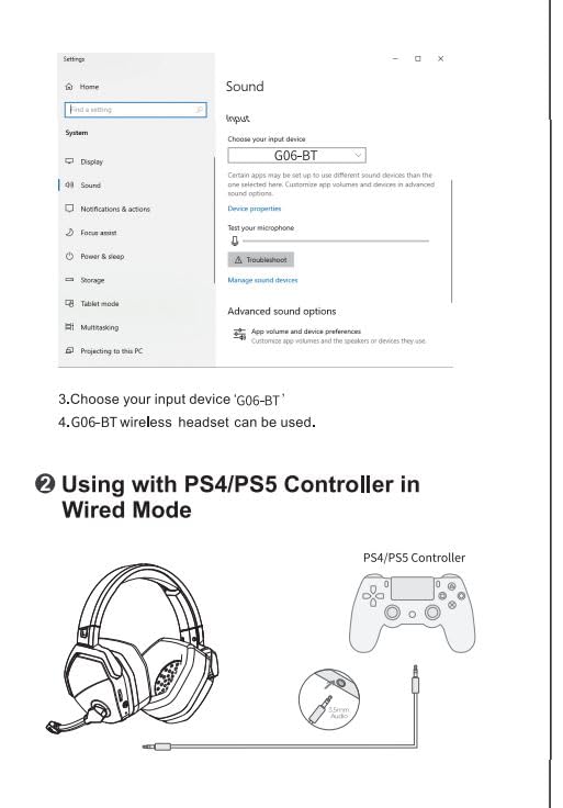 NUBWO G06 Dual Wireless Gaming Headset with Microphone for PS5, PS4, PC O599