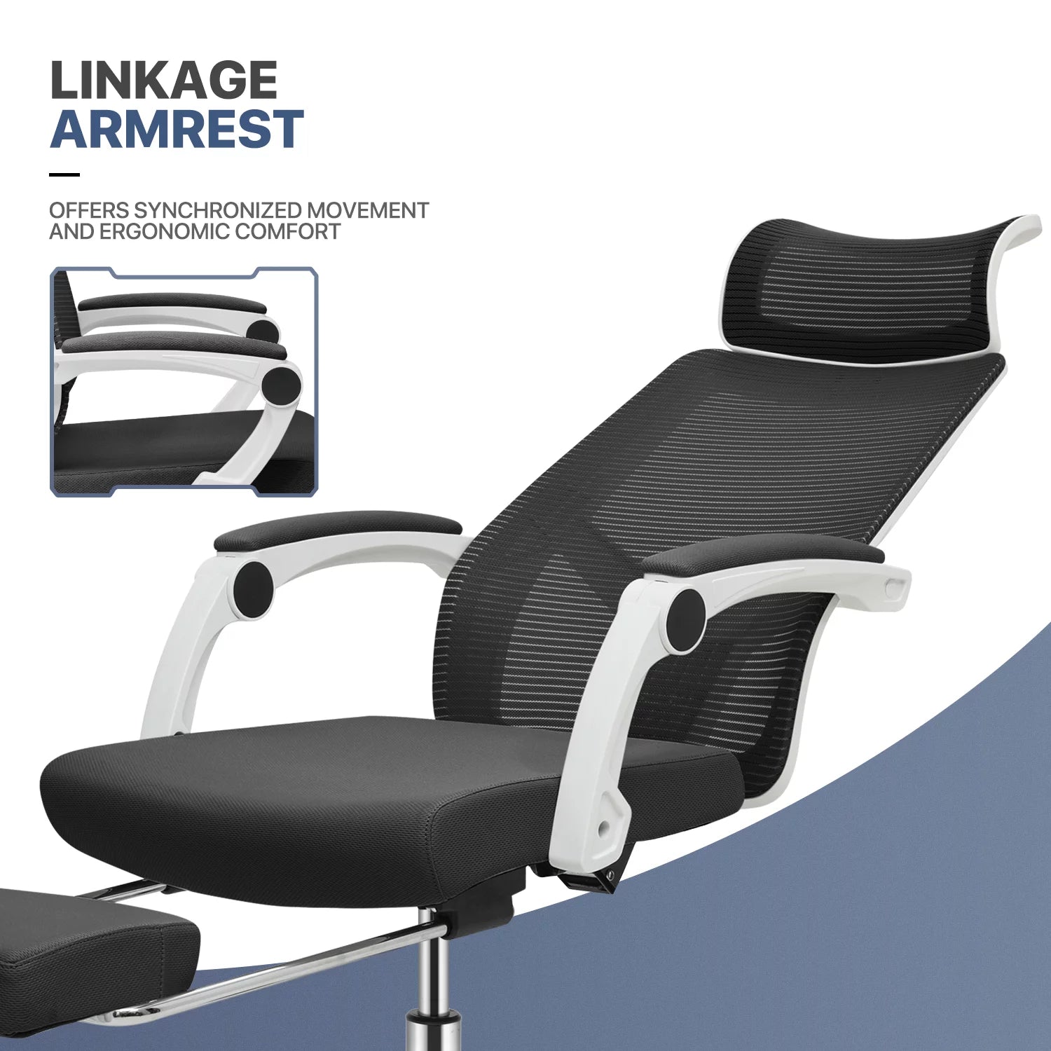MoNiBloom Computer Desk & Chair Set with Bookshelf, Black N757916