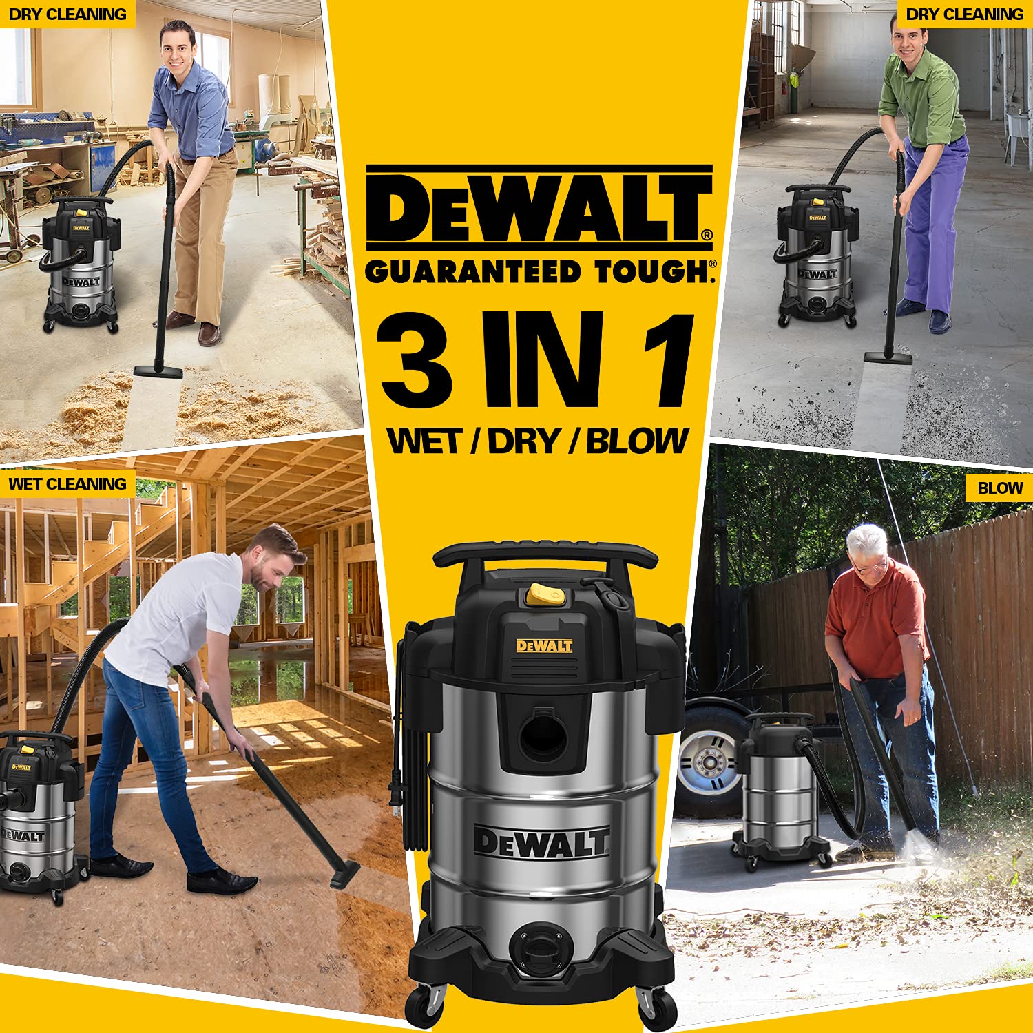 DeWalt Wet/Dry Vacuum 8 Gallon with Accessories Q34349