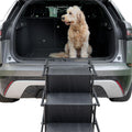 Dog Ramps for Small & Big Dog. Lightweight Dog Steps for Large Dogs Support up to 250 Lbs. Stairs for Truck, SUV, Cars and High Bed. Portable Folding Pet Stair Ramp with Non-Slip Surface. 4 Steps