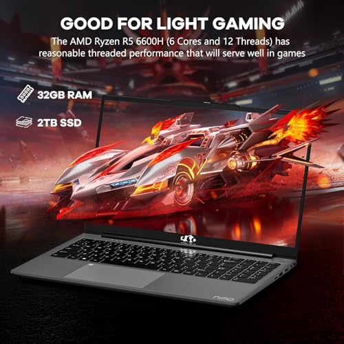 NIMO 15.6" FHD Gaming Laptop, AMD Ryzen 5, 32GB RAM 1TB SSD B421