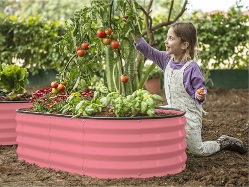 Galvanized Raised Garden Bed 4×2×1 ft Metal Planter Box for Vegetables, Flowers M146044