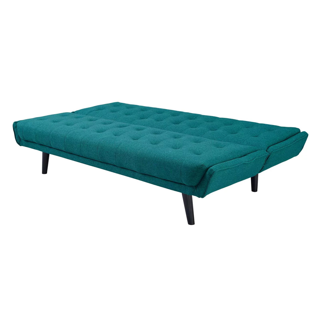 Tufted Sofa Bed Fabric Aqua Blue V14889
