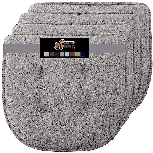 GORILLA GRIP Slip Resistant Chair Cushions, Memory Foam, Set of 2, Beige W525