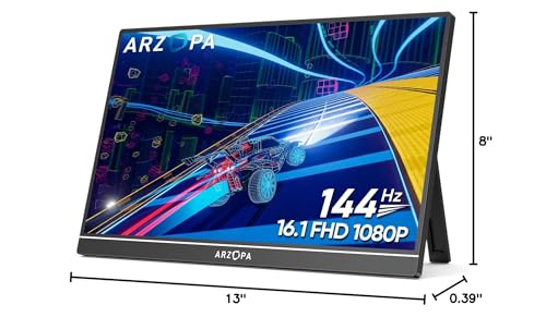 ARZOPA 16.1'' 144Hz Portable Gaming Monitor, 1080P FHD, HDR L526