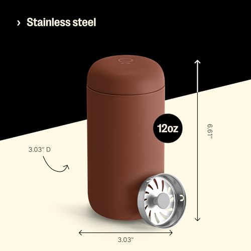 Fellow Carter Move Travel Mug 12 oz - Vacuum-Insulated Stainless Steel with Ceramic Interior R11722