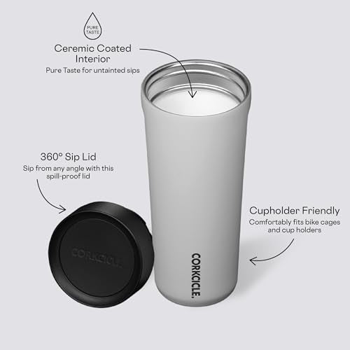 Corkcicle Commuter Cup Travel Mug Insulated Coffee Mug with Lid 17 oz Dragonfly J36810