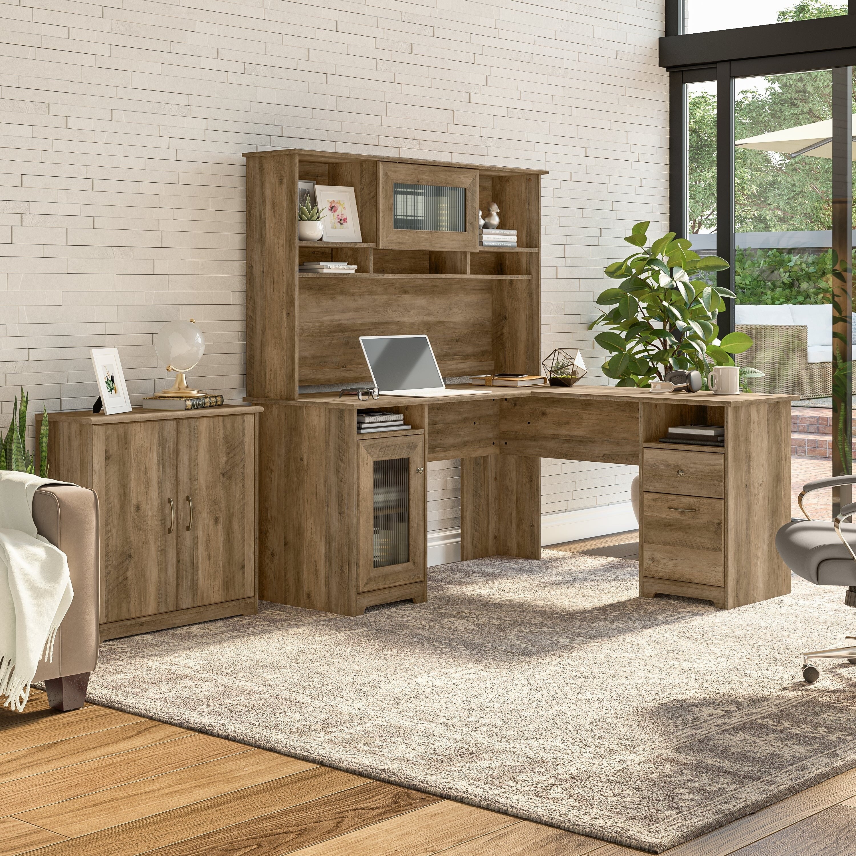 Bush Furniture Cabot Small Storage Cabinet in Reclaimed Pine T702