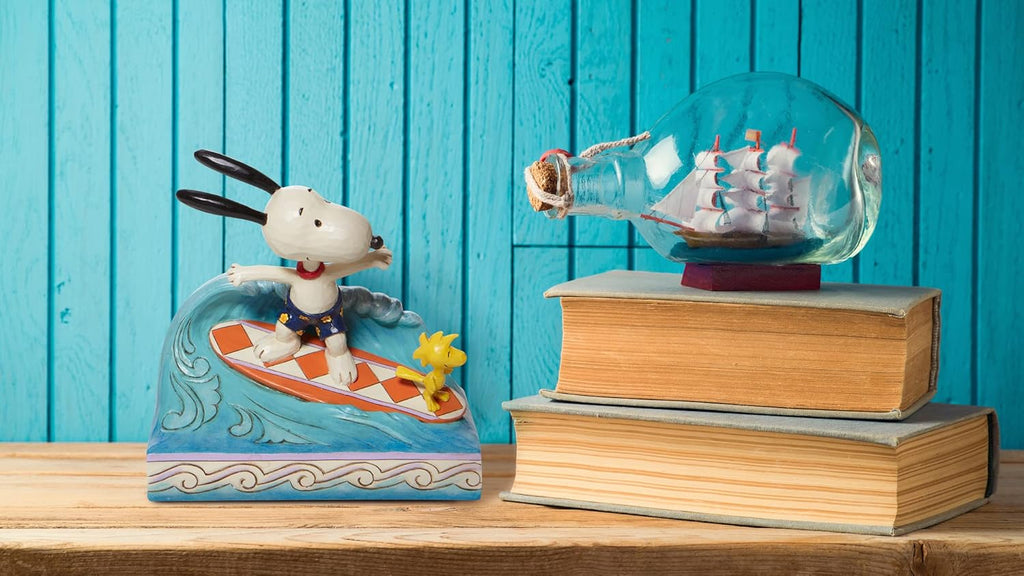 Jim Shore Peanuts Snoopy and Woodstock Surfing Figurine 5.5 Inch E123
