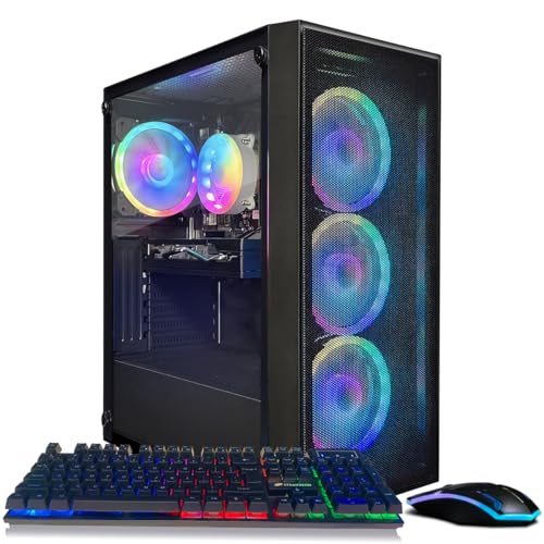STGAubron Gaming PC Desktop, Intel Core i7, Radeon RX 580 8G, 16G RAM, 512G SSD G93438