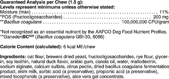 Pet Naturals Daily Probiotic for Dogs, 60 Chews, Duck Flavor U408