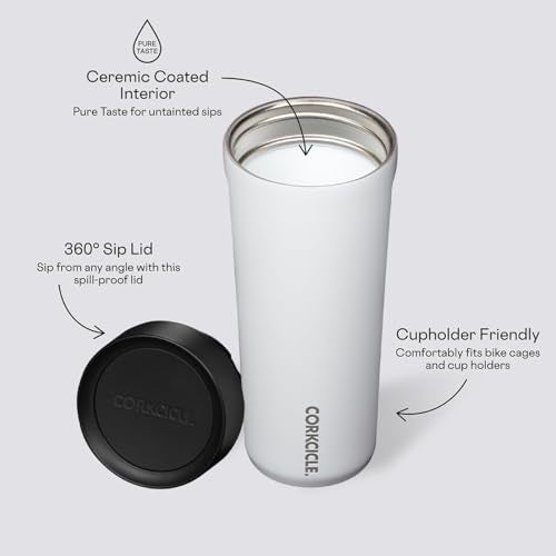 Corkcicle Commuter Cup Travel Mug Insulated Coffee Mug with Lid 17 oz Dragonfly J36810
