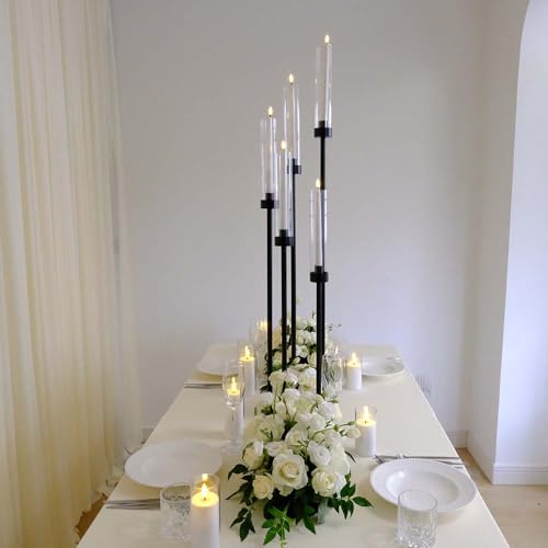 Black Candelabra Centerpieces for Wedding Table Decor 35in E5601