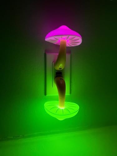 AUSAYE 5Pack Sensor LED Night Light Plug in Mushroom Lamp for Bedroom G797882