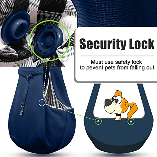 Tomkas Small Dog Sling Carrier - Adjustable Strap, Zip Pocket, Black K176