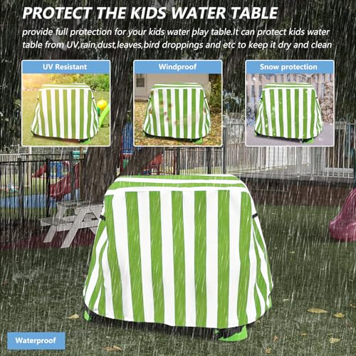 Kids Water Table Cover Outdoor Play Heavy-Duty 600D Waterproof Blue Q47935