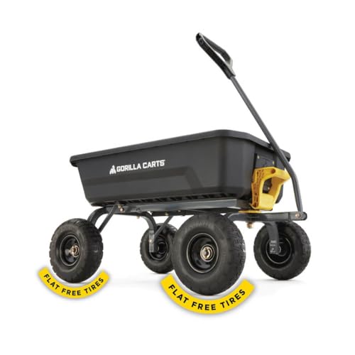 Gorilla Carts Heavy-Duty Dump Cart, 600 lb Capacity, Steel Frame Y885543