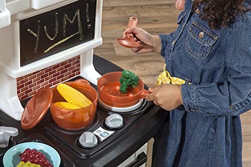 Step2 Great Gourmet Kids Kitchen Play Set with Lights and Sounds, 33 Pieces, Ages 3+ F2644