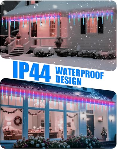 Icicle Lights for Outside with Remote, 30ft 150 LED, Cool White X82678