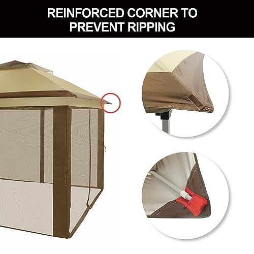 CROWN SHADES 13x13 Pop Up Gazebo with Wheeled STO-N-Go Cover Bag (Grey) N449398