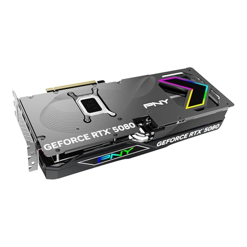 PNY NVIDIA GeForce RTX 5080 16GB ARGB Overclocked Triple Fan Graphics Card E78077