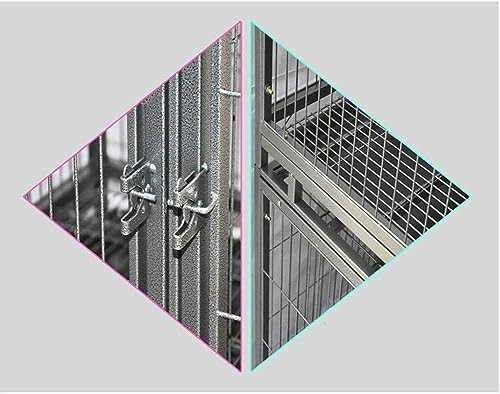 Heavy Duty Indestructible Dog Crate with Toilet, Extra Large Metal Pet Cage K321